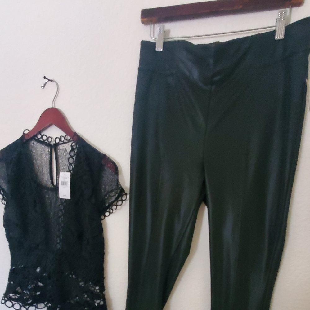 BKE soft leather like pants NWT
